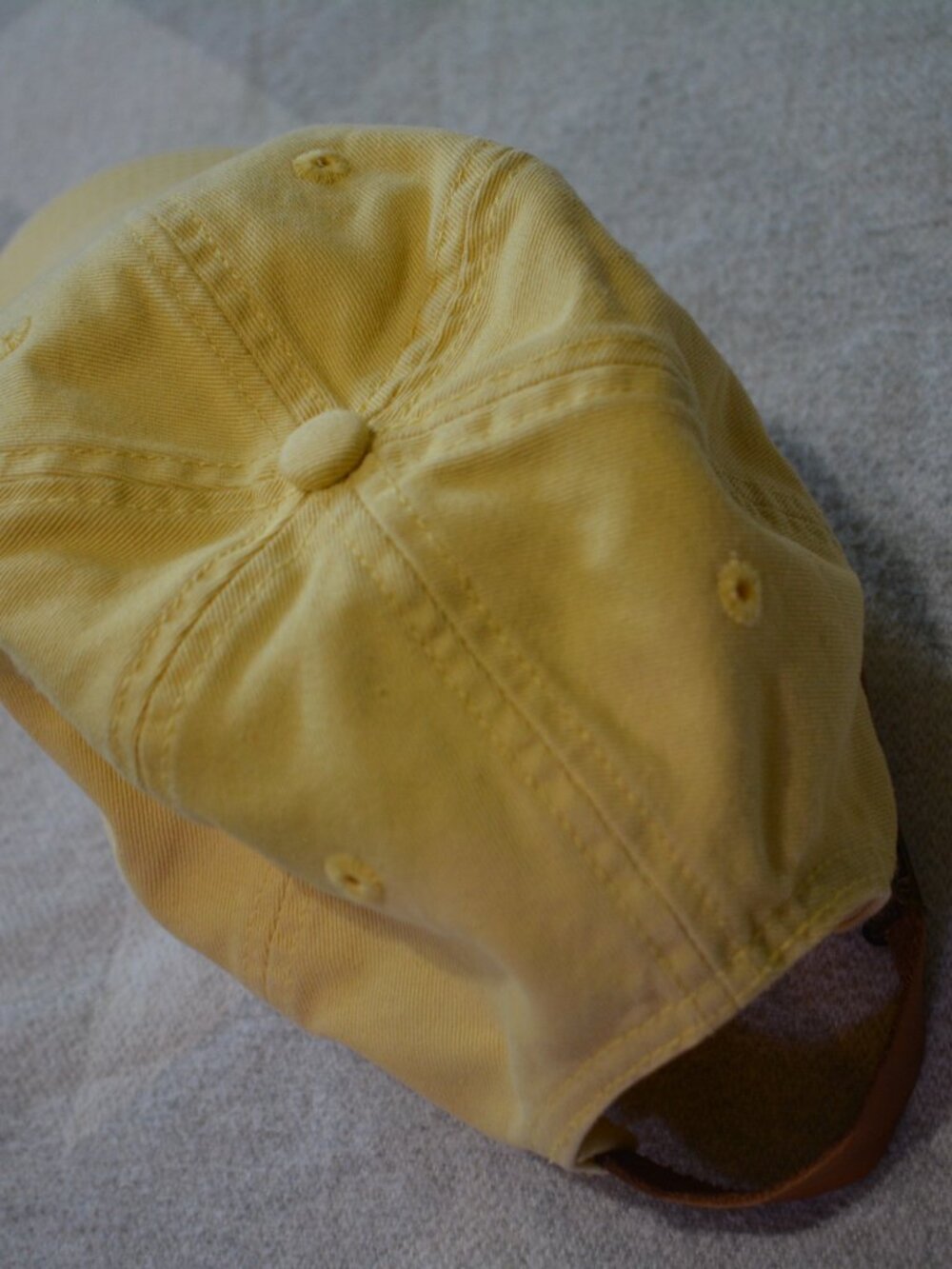 Madewell Yellow Cotton Baseball Hat – Adjustable Strap - Picture 3 of 8